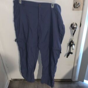 White Sierra Nylon Pants Size 2X Zip Off Leg Convertible Outdoor Active